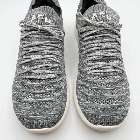 APL Techloom Wave Shoes Smoke Ivory Melange Gray White Running Womens 10.5 - Picture 9 of 16